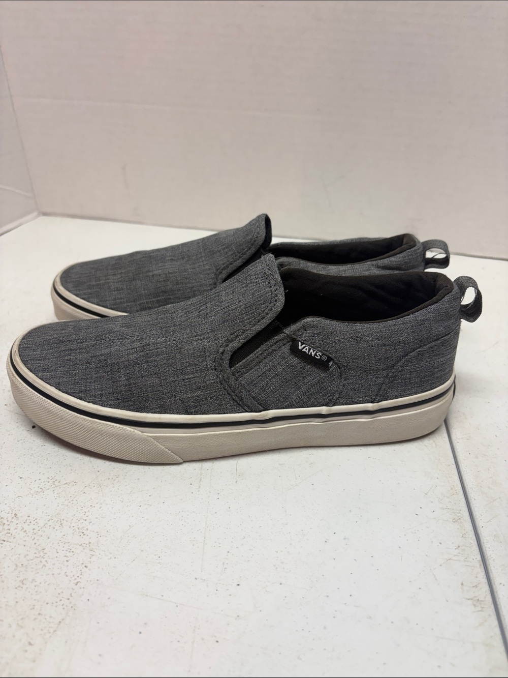 Vans Classic Slip-On Loafers in Charcoal Gray